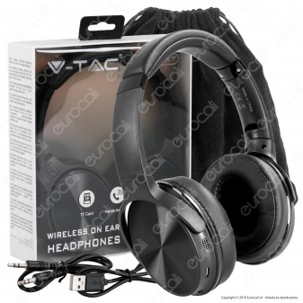 V-Tac VT-6322 Cuffie Wireless a Padiglione Bluetooth