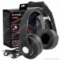 V-Tac VT-6322 Cuffie Wireless a Padiglione Bluetooth con Microfono e Jack 3,5mm Colore Nero - SKU 7730