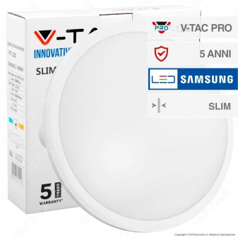 V-Tac PRO VT-12 Plafoniera LED 12W Forma Circolare Colore Bianco Chip Samsung - SKU 820