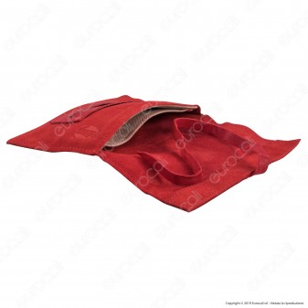 Il Morello Large Portatabacco in Vera Pelle Riciclata Colore Rosso