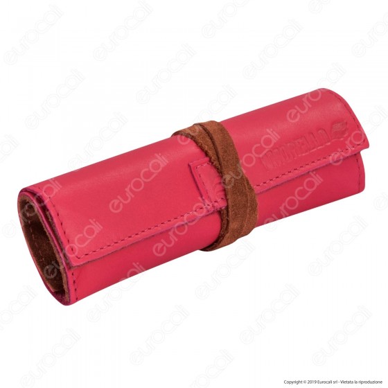 Il Morello Large Portatabacco in Vera Pelle Fucsia e Marrone Il Morello Large Portatabacco in Vera Pelle Fucsia e Marrone