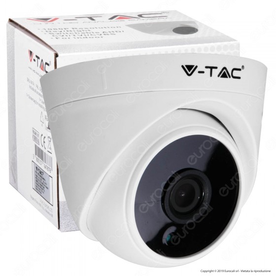 V-Tac VT-5125 Telecamera di Sorveglianza AHD 4 in 1 Analog Camera 1080p