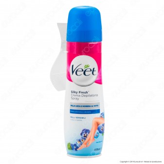Veet Crema Depilatoria Spray Silk & Fresh Technology per Pelli