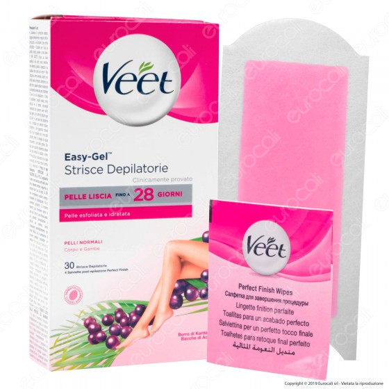 Veet Strisce Depilatorie Corpo Easy Gelwax Technology per Pelli Veet Strisce Depilatorie Corpo Easy Gelwax Technology per Pelli
