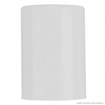 FAI Bicchiere Portalampada Cilindrico in Metallo per Lampadine E27 Colore Bianco Opaco