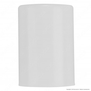 FAI Bicchiere Portalampada Cilindrico in Metallo per Lampadine E27 Colore Bianco Opaco