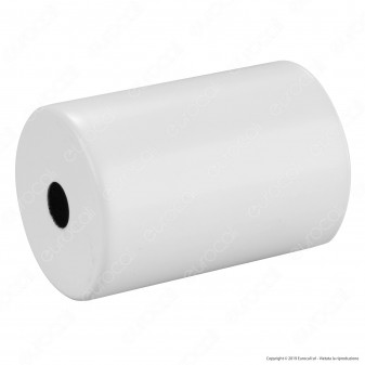 FAI Bicchiere Portalampada Cilindrico in Metallo per Lampadine E27 Colore Bianco Opaco