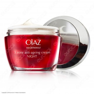 Olaz Regenerist Crema Viso Anti-Età Rassodante 3 Zone Antirughe Idratante Crema Notte - Confezione 50 ml