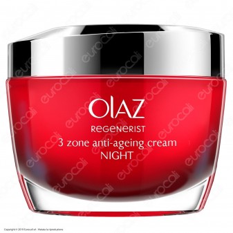 Olaz Regenerist Crema Viso Anti-Età Rassodante 3 Zone Antirughe Idratante Crema Notte - Confezione 50 ml