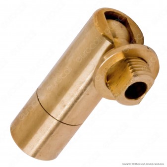 FAI Snodo Tubo in Metallo 50 mm Doppio Filetto Maschio e Femmina Colore Ottone