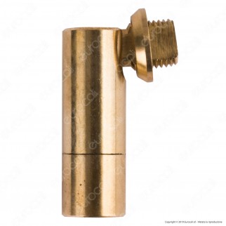 FAI Snodo Tubo in Metallo 50 mm Doppio Filetto Maschio e Femmina Colore Ottone