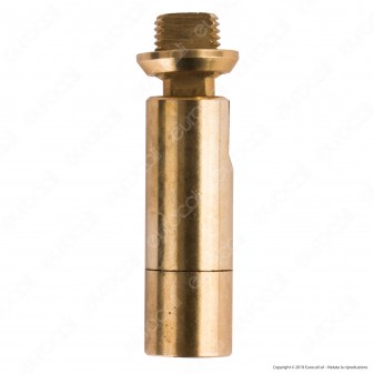 FAI Snodo Tubo in Metallo 50 mm Doppio Filetto Maschio e Femmina Colore Ottone