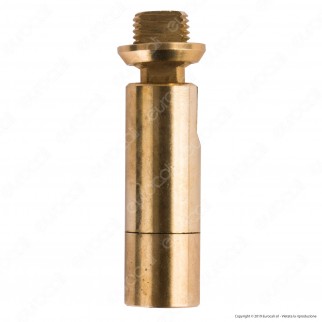 FAI Snodo Tubo in Metallo 50 mm Doppio Filetto Maschio e Femmina Colore Ottone