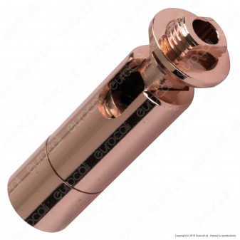 FAI Snodo Tubo in Metallo 50 mm Doppio Filetto Maschio e Femmina Colore Rame