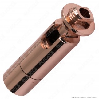 FAI Snodo Tubo in Metallo 50 mm Doppio Filetto Maschio e Femmina Colore Rame
