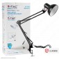 V-TAC VT-7513 Lampada da Tavolo Orientabile con Portalampada per Lampadine E27 Colore Nero - SKU 40361 [TERMINATO]