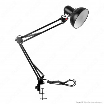 V-TAC VT-7513 Lampada da Tavolo Orientabile con Portalampada per Lampadine E27