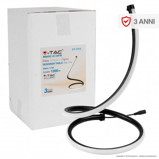 V-TAC VT-7312 Lampada LED da Tavolo da 17W Nera