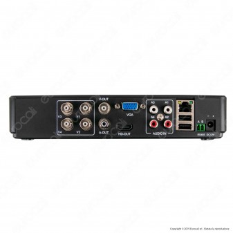 V-Tac VT-5127 Registratore DVR per Telecamere di Sorveglianza 5 in 1