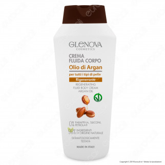 Glenova Cosmetics Crema Fluida Corpo Rigenerante con Olio di Argan