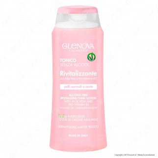 Glenova Cosmetics Tonico Senza Alcool Rivitalizzante con Aloe Vera e Provitamina B5