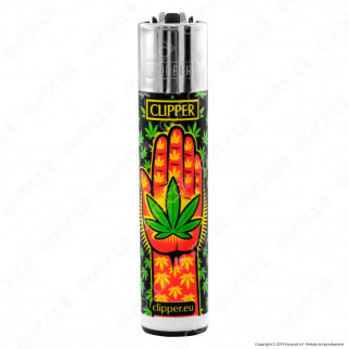 Clipper Large Fantasia Leaves Pattern 2 - Box da 48 Accendini