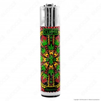 Clipper Large Fantasia Leaves Pattern 2 - Box da 48 Accendini