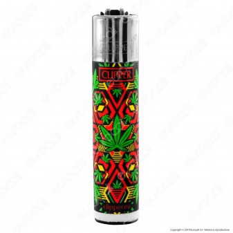 Clipper Large Fantasia Leaves Pattern 2 - Box da 48 Accendini