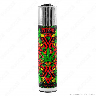 Clipper Large Fantasia Leaves Pattern 2 - Box da 48 Accendini