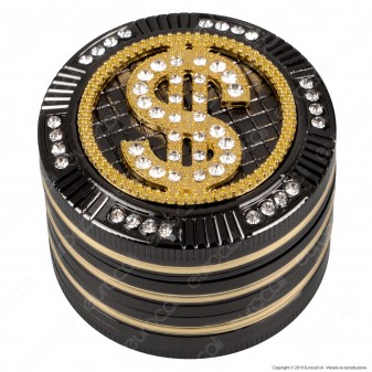 Grinder Tritatabacco Champ Dollar 4 Parti in Metallo Ø50mm