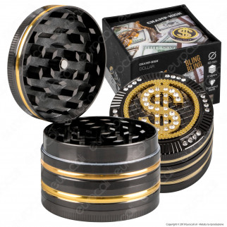 Grinder Tritatabacco Champ Dollar 4 Parti in Metallo Ø50mm