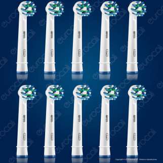 Oral-B CrossAction Testine di ricambio per spazzolino elettrico 8 pezzi + 2 extra