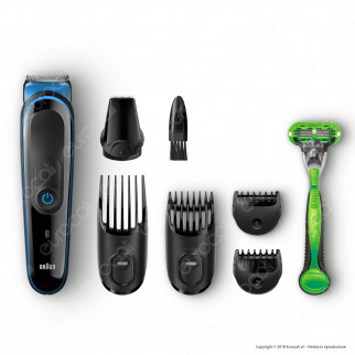 Braun MGK3042 MultiGrooming Kit 7 In 1 Rasoio da Barba Elettrico con