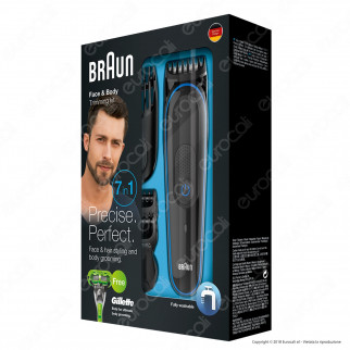 Braun MGK3042 MultiGrooming Kit 7 In 1 Rasoio da Barba Elettrico con