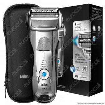 Braun Series 7 7893s Rasoio da Barba da Uomo Ricaricabile e Impermeabile con Rifinitore