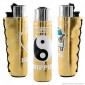 Clipper Large con Rivestimento in Gomma Fantasia Gold Hippie a Scelta - 1 Accendino [TERMINATO]