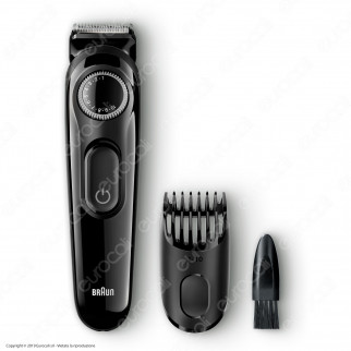 Braun Rasoio Elettrico Regola Barba e Capelli BT3020 senza Fili Colore Nero