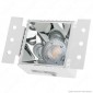 Immagine 2 - V-Tac VT-890 Portafaretto Quadrato da Incasso con Interno Cromato per Lampadine GU10 e GU5.3 - SKU 8880