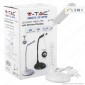V-Tac VT-7705 Lampada da Tavolo LED 4W Multifunzione Stazione Ricarica Wireless Colore Bianco - SKU 8605 [TERMINATO]