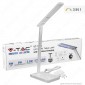 V-Tac VT-7505 Lampada da Tavolo LED 5W Multifunzione con Stazione di Ricarica Wireless Colore Bianco - SKU 8603 [TERMINATO]