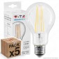 5 Lampadine LED V-Tac VT-2133 E27 12,5W Bulb A70 Filament - Pack Risparmio [TERMINATO]
