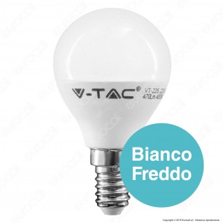 V-Tac PRO VT-225 Lampadina LED E14 4,5W MiniGlobo P45 Chip Samsung -