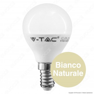V-Tac PRO VT-225 Lampadina LED E14 4,5W MiniGlobo P45 Chip Samsung -