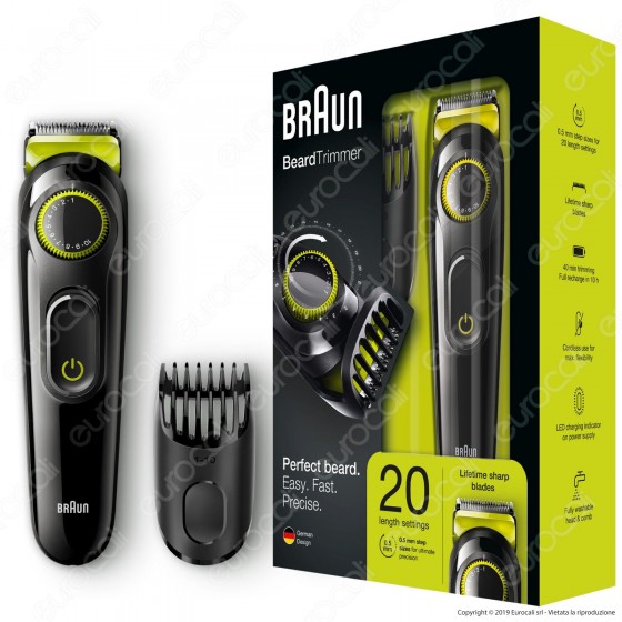 Braun Rasoio Elettrico Regolabarba e Capelli BT3021 senza Fili Colore Braun Rasoio Elettrico Regolabarba e Capelli BT3021 senza Fili Colore