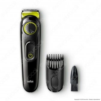 Braun Rasoio Elettrico Regolabarba e Capelli BT3021 senza Fili Colore