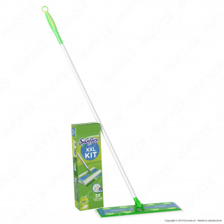 Kit Swiffer XXL Scopa con 8 Panni di Ricambio per la Pulizia del