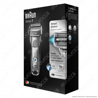 Braun Series 7 7893s Rasoio da Barba da Uomo Ricaricabile e