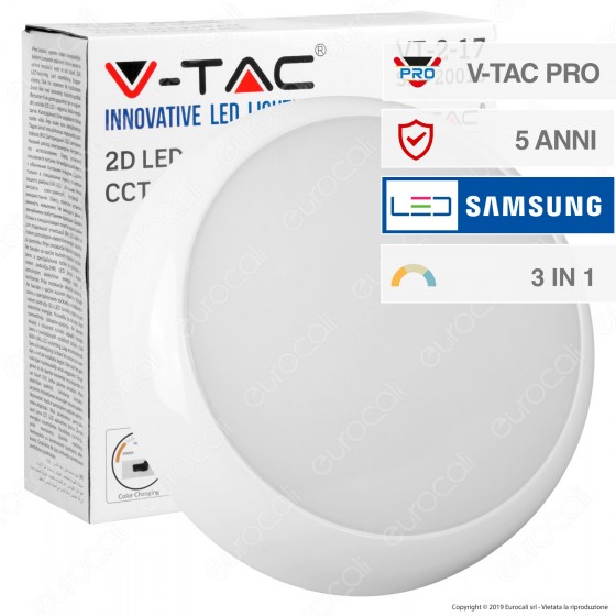 V-Tac PRO VT-2-17 Plafoniera LED 15W Forma Circolare Chip Samsung V-Tac PRO VT-2-17 Plafoniera LED 15W Forma Circolare Chip Samsung