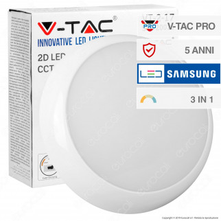 V-Tac PRO VT-2-17 Plafoniera LED 15W Forma Circolare Chip Samsung