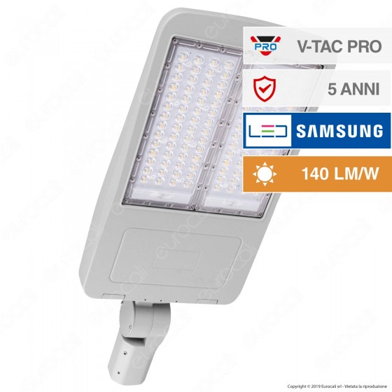 V-Tac PRO VT-152ST Lampada Stradale LED 150W Lampione SMD Chip Samsung Fascio Luminoso Type 3M - SKU 887 / 888